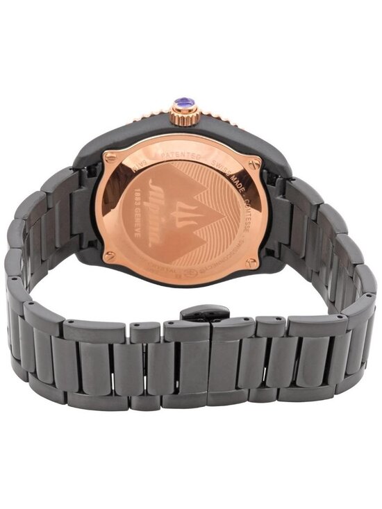 NWT Alpina Black Dial Ladies Stainless Steel Horological Smart Watch